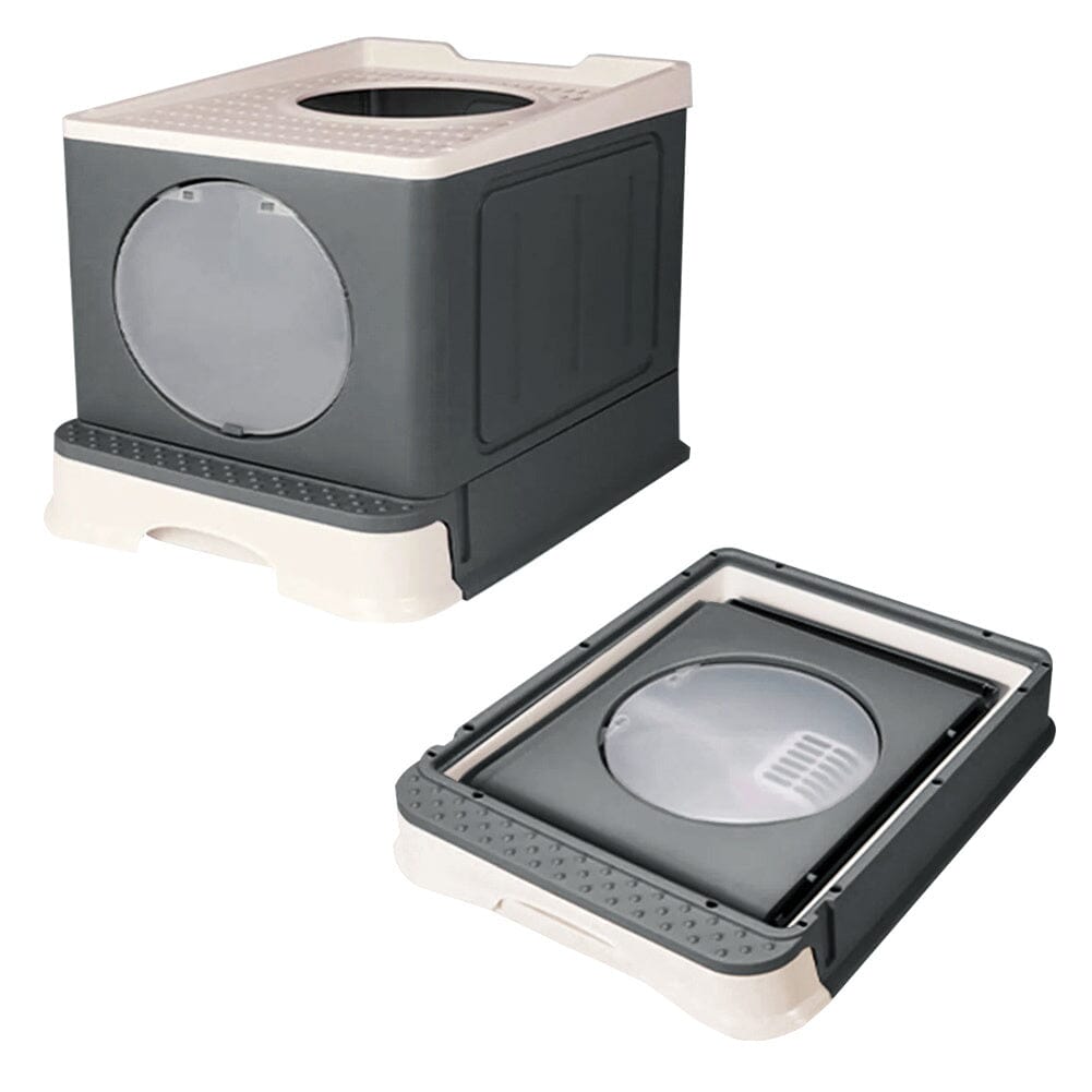 Full Enclosed Foldable Cat Litter Box Living and Home 