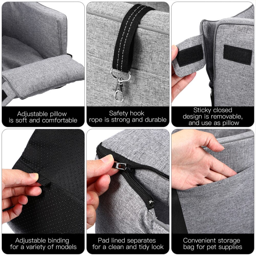 Gray Car Dog Bed with 25D Sponge and Oxford Cloth Living and Home 