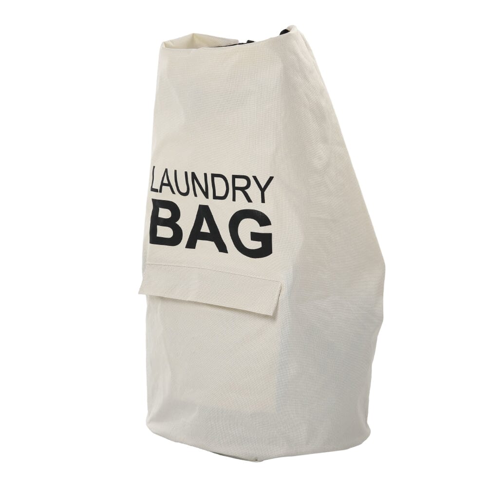 Off White Foldable Laundry Bag Oxford Cloth PE Coating Living and Home 