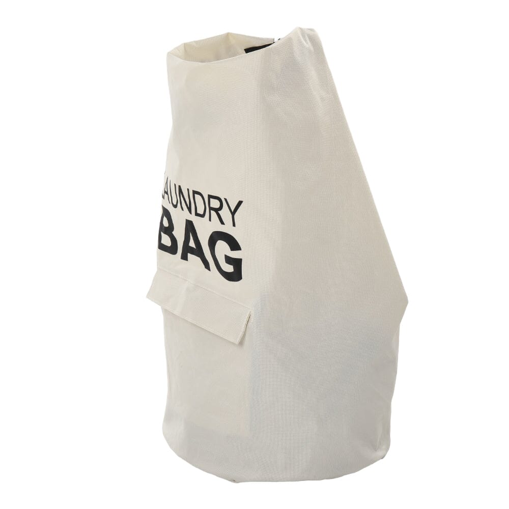 Off White Foldable Laundry Bag Oxford Cloth PE Coating Living and Home 