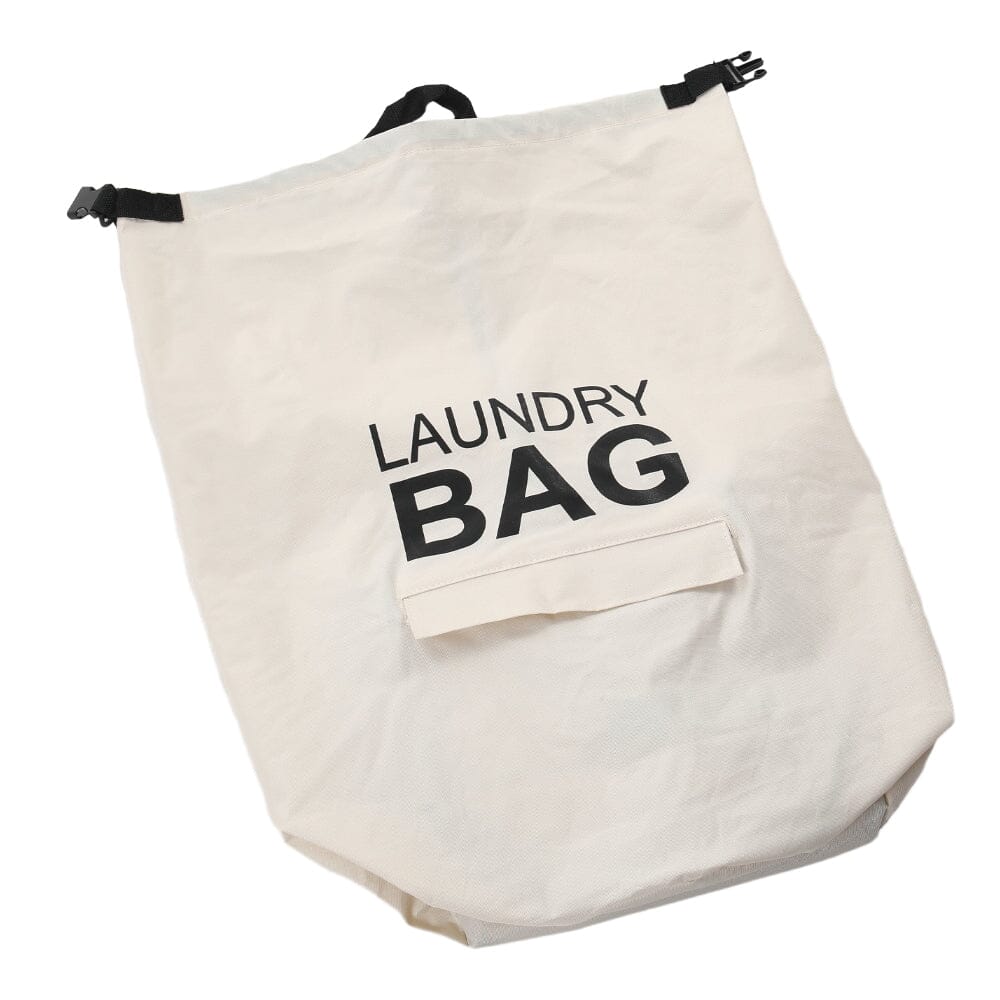 Off White Foldable Laundry Bag Oxford Cloth PE Coating Living and Home 