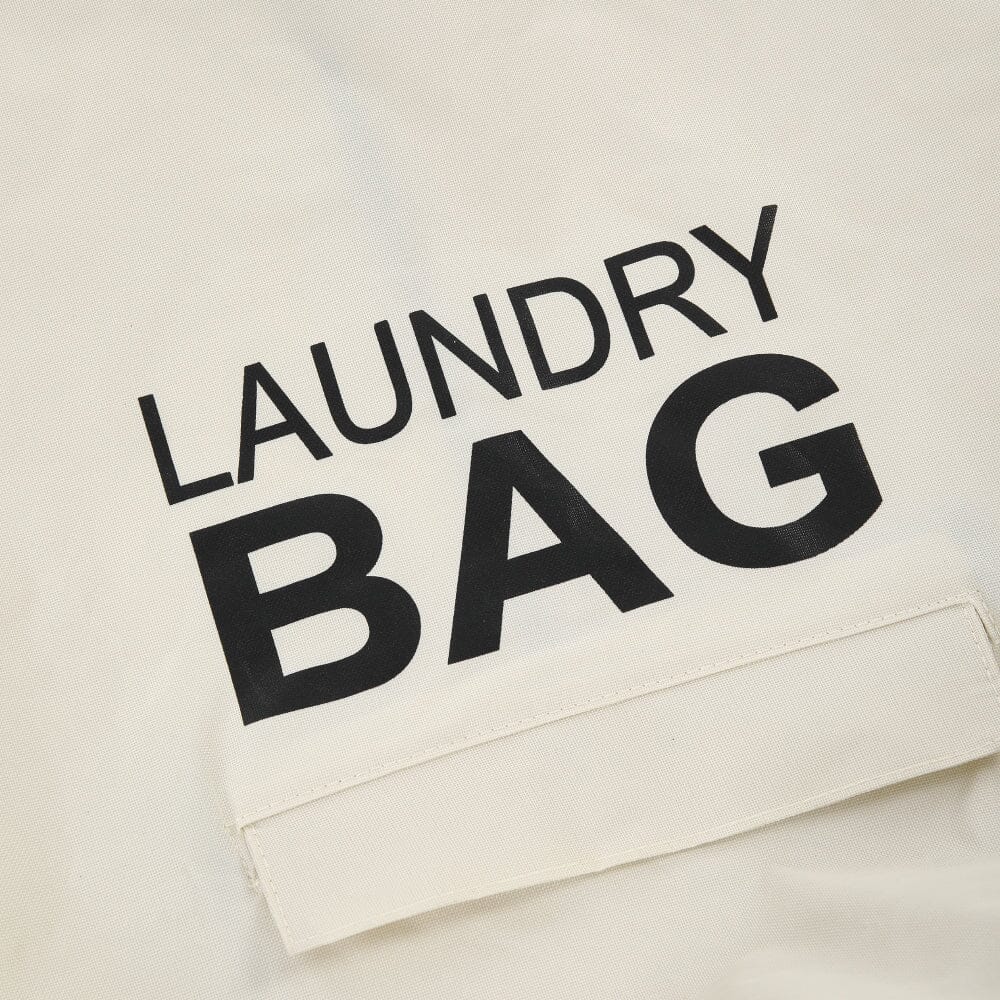 Off White Foldable Laundry Bag Oxford Cloth PE Coating Living and Home 