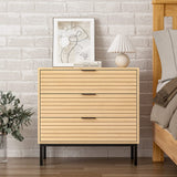 72cm Modern Solid Wood Accent Cabinet with 3-Drawer Cabinets Living and Home 