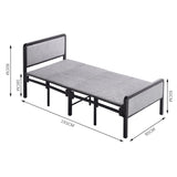 Portable Folding Guest Bed with Mattress Living and Home 