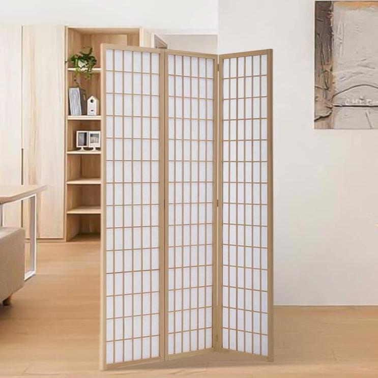 3/4 Panel Solid Wood Folding Room Divider Screen Stylish and Functional Partition Room Dividers Living and Home 