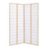 3/4 Panel Solid Wood Folding Room Divider Screen Stylish and Functional Partition Room Dividers Living and Home Natural 4 Panel -H180*L180CM 