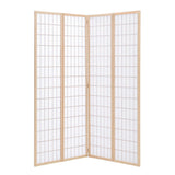 3/4 Panel Solid Wood Folding Room Divider Screen Stylish and Functional Partition Room Dividers Living and Home Natural 4 Panel -H180*L180CM 
