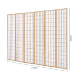 6-Panel Solid Wood Folding Room Divider Screen Natural Room Dividers Living and Home 