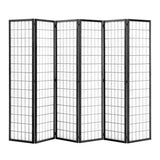 6-Panel Solid Wood Folding Room Divider Screen Natural Room Dividers Living and Home 