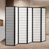 6-Panel Solid Wood Folding Room Divider Screen Natural Room Dividers Living and Home 