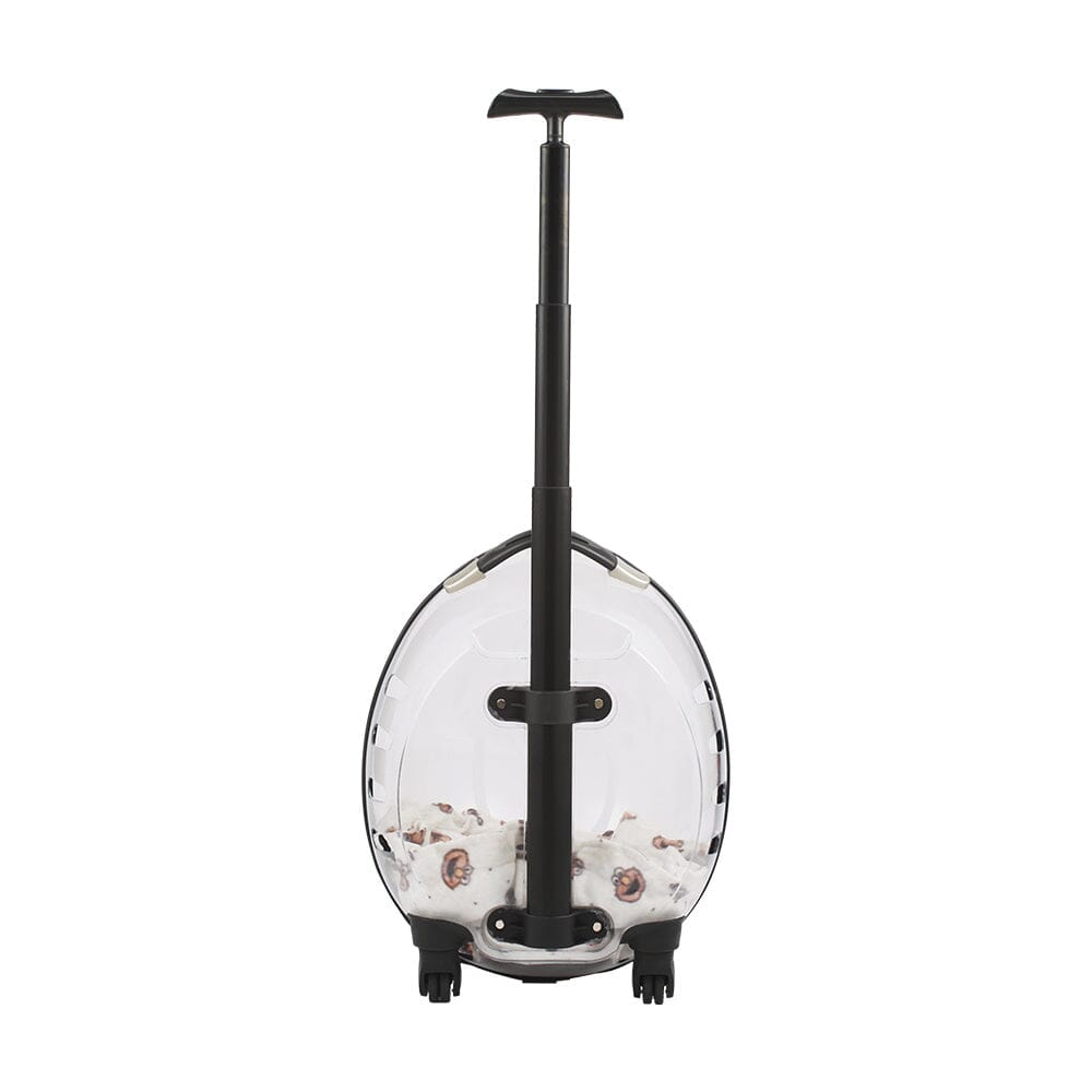 Transparent White Pet Travel Trolley Suitcase Living and Home 