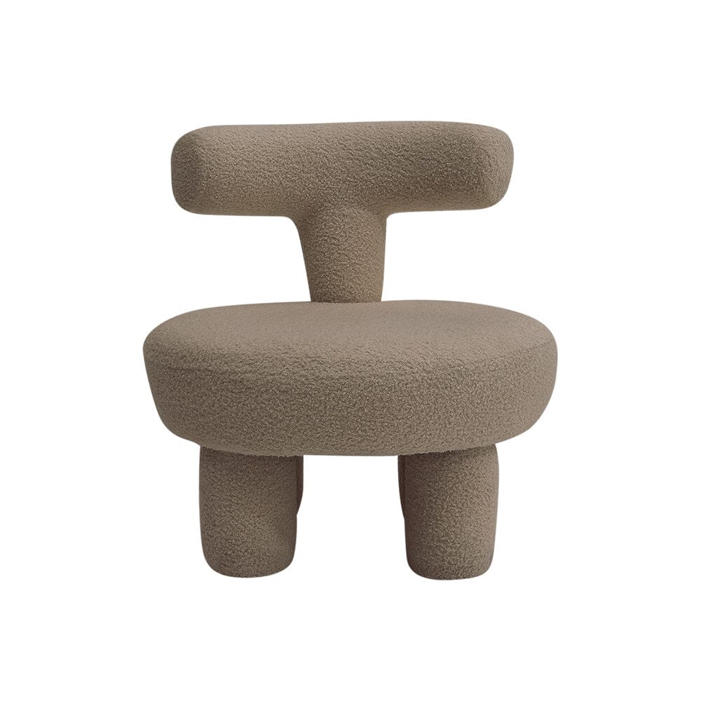 Khaki T-Shaped Children’s Sofa with Teddy Fleece Upholstery Living and Home 