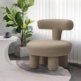 Khaki T-Shaped Children’s Sofa with Teddy Fleece Upholstery Living and Home 