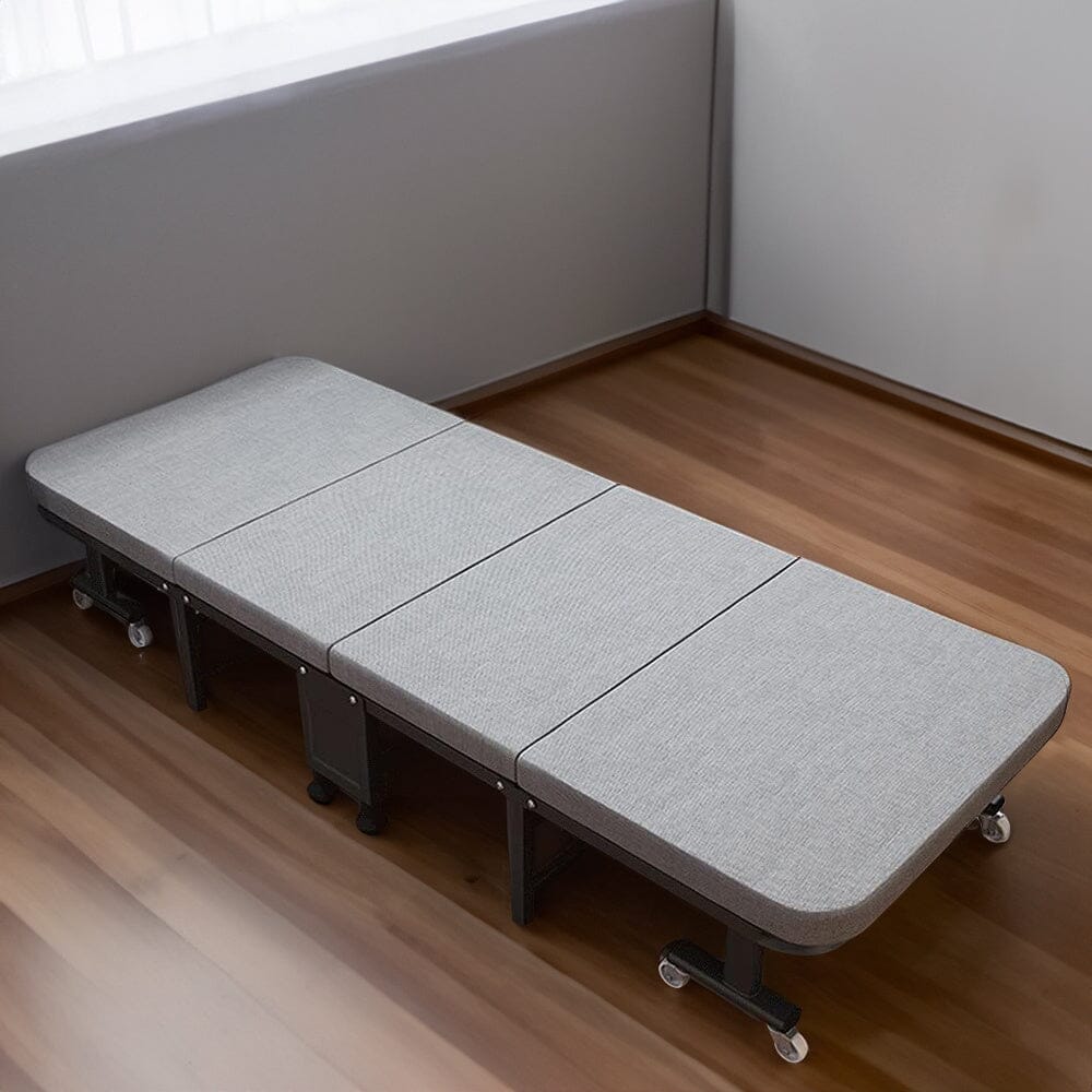 4-Fold Metal Sponge Folding Bed Living and Home 