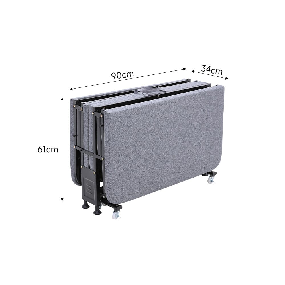 4-Fold Metal Sponge Folding Bed Living and Home 