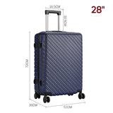 20/24/28 Inch Lightweight Hardside Slash Texture Travel Suitcase with Spinner Wheels Travel Suitcases Living and Home 
