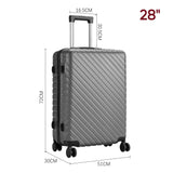 20/24/28 Inch Lightweight Hardside Slash Texture Travel Suitcase with Spinner Wheels Travel Suitcases Living and Home 