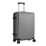 20/24/28 Inch Lightweight Hardside Slash Texture Travel Suitcase with Spinner Wheels Travel Suitcases Living and Home Silver 28 inch 