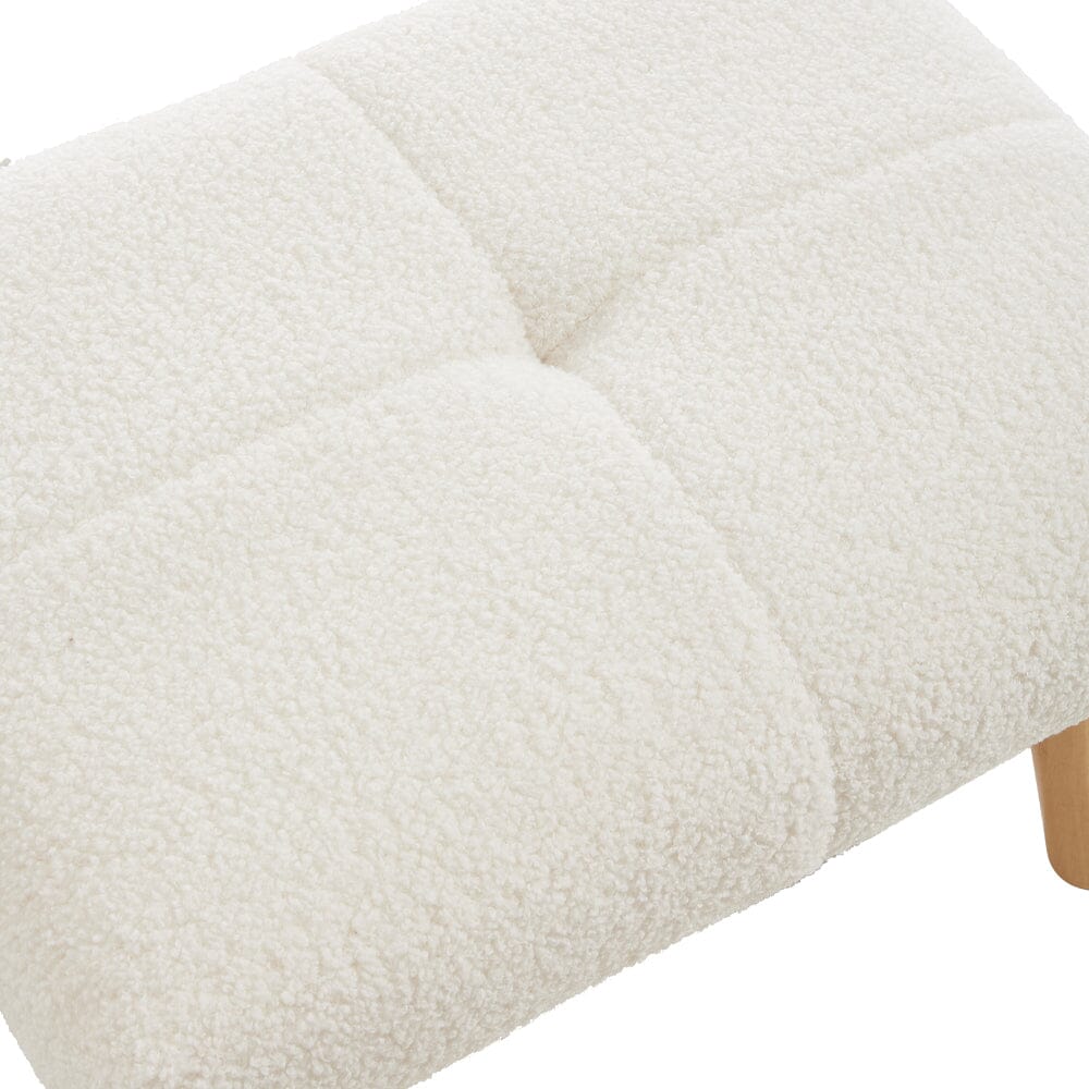 Wooden Legs Velvet Armchair Chair with Footrest Armchair Living and Home 