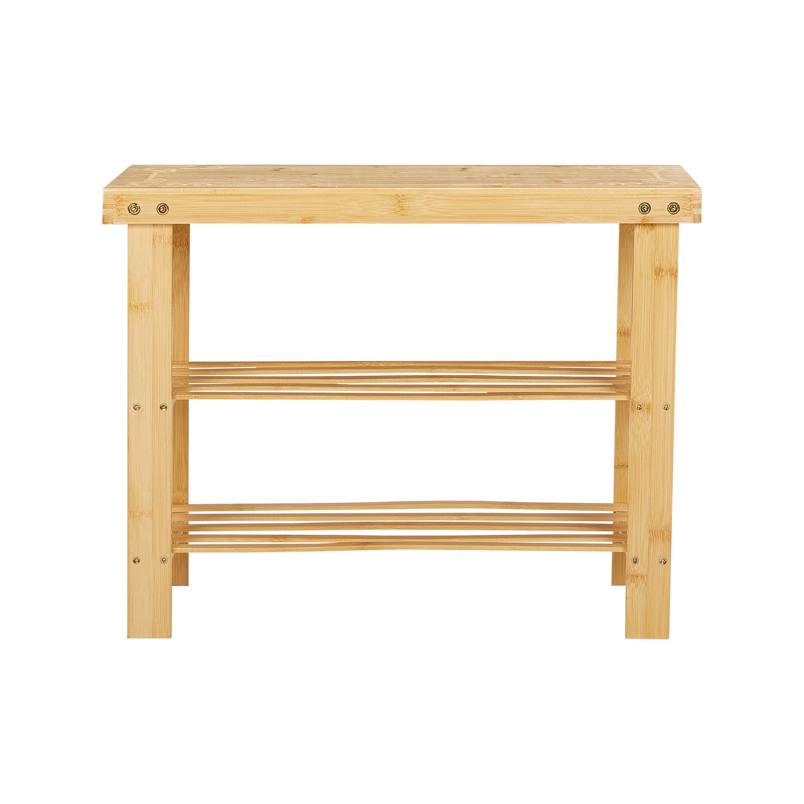 Natural Bamboo 3-Tier Shoe Rack Hallway Storage Organiser Living and Home 