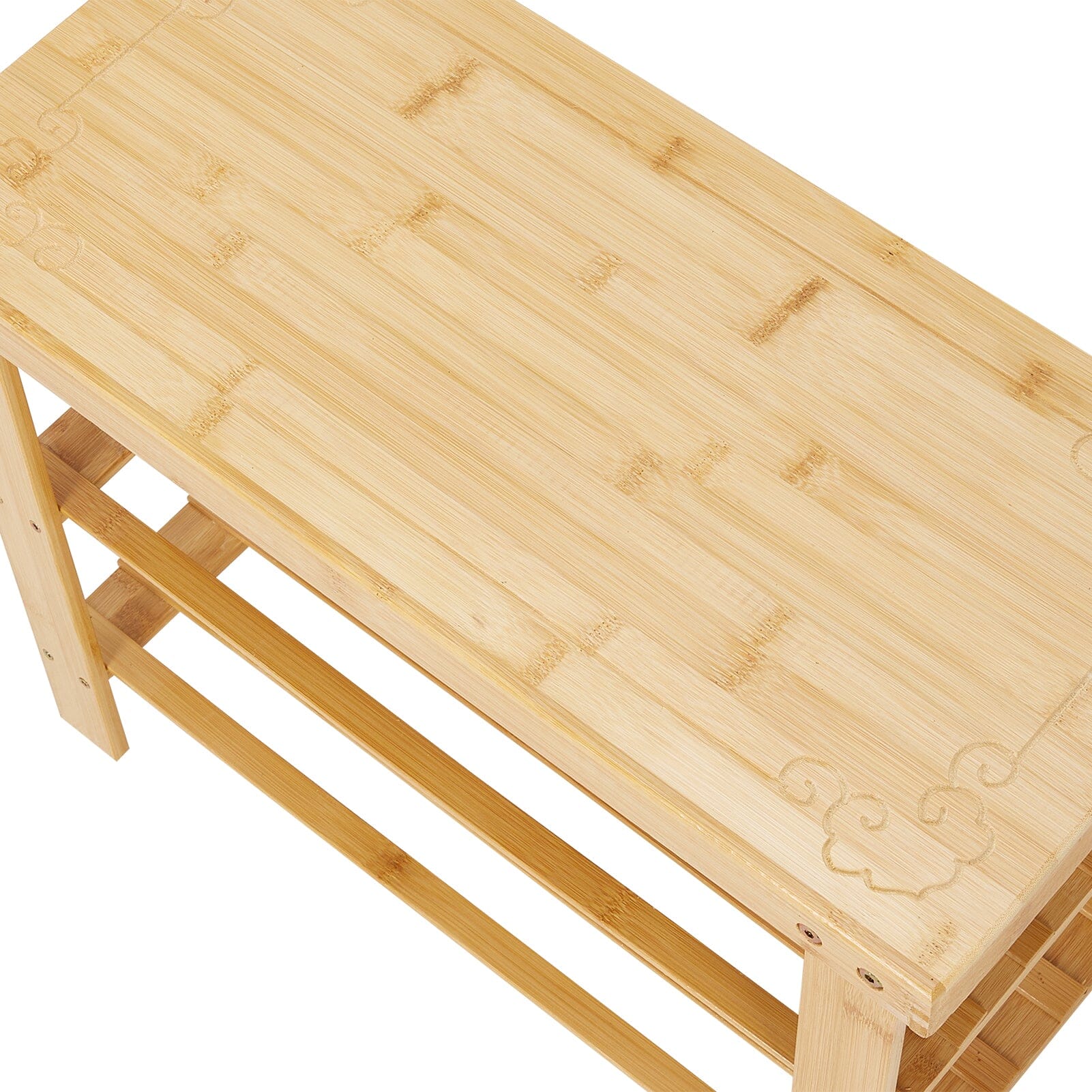 Natural Bamboo 3-Tier Shoe Rack Hallway Storage Organiser Living and Home 