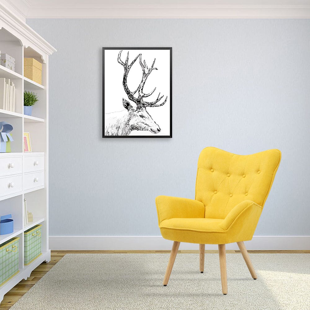 Scandinavian Style Upholstered Accent Chair – Compact Oak Leg Design Living and Home 