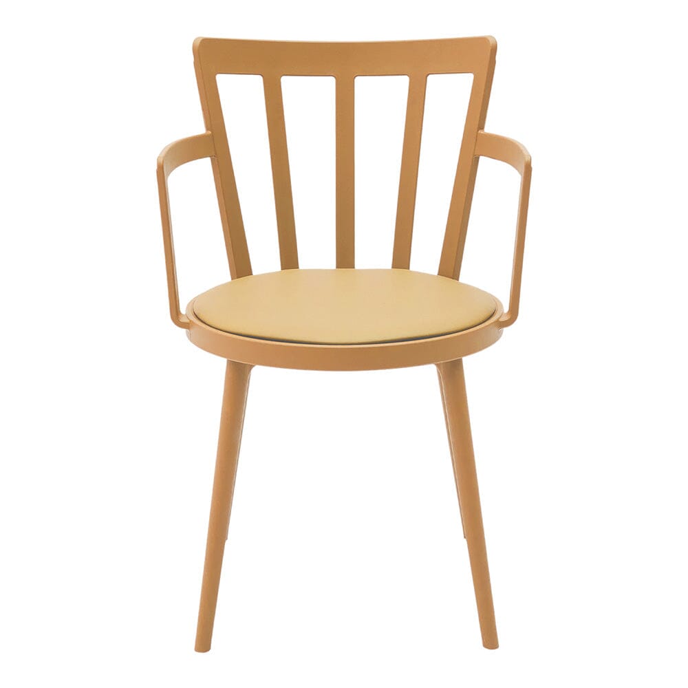 Curved PU Dining Chairs with Armrests – Set of 4 Living and Home 