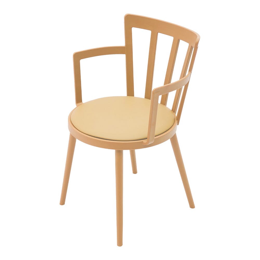 Curved PU Dining Chairs with Armrests – Set of 4 Living and Home 