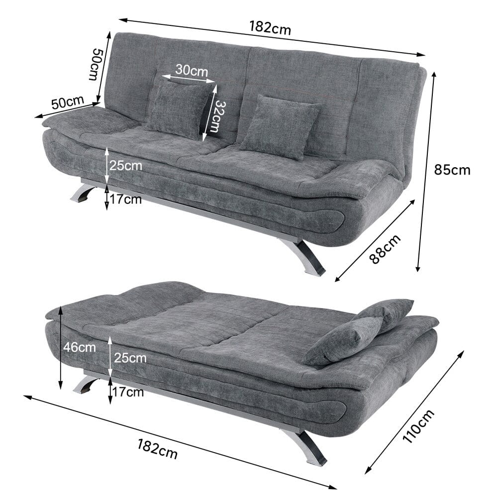 Shell Shaped Convertible Sofa Bed with Dual Functionality Living and Home 