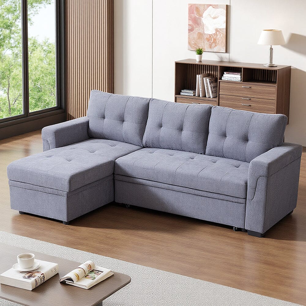 Corner Sofa with Polyester Upholstery and Premium Sponge Filling Living and Home 