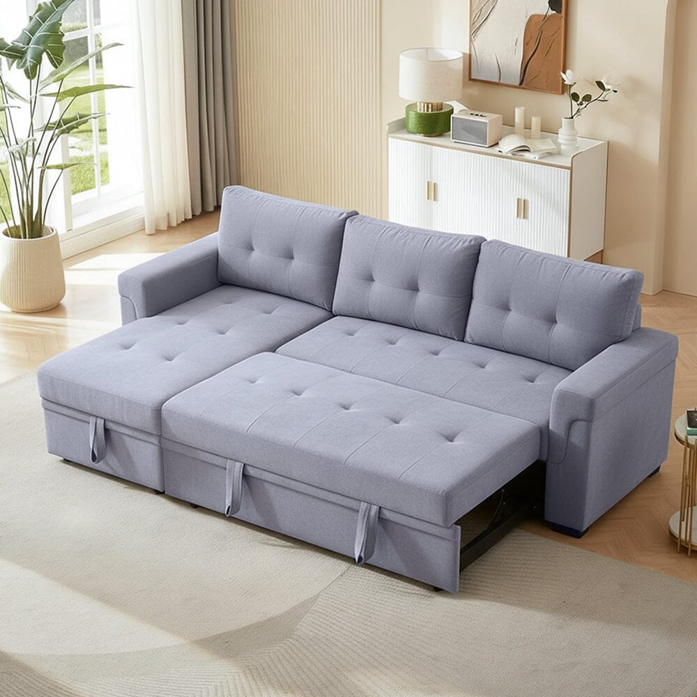 Corner Sofa with Polyester Upholstery and Premium Sponge Filling Living and Home 