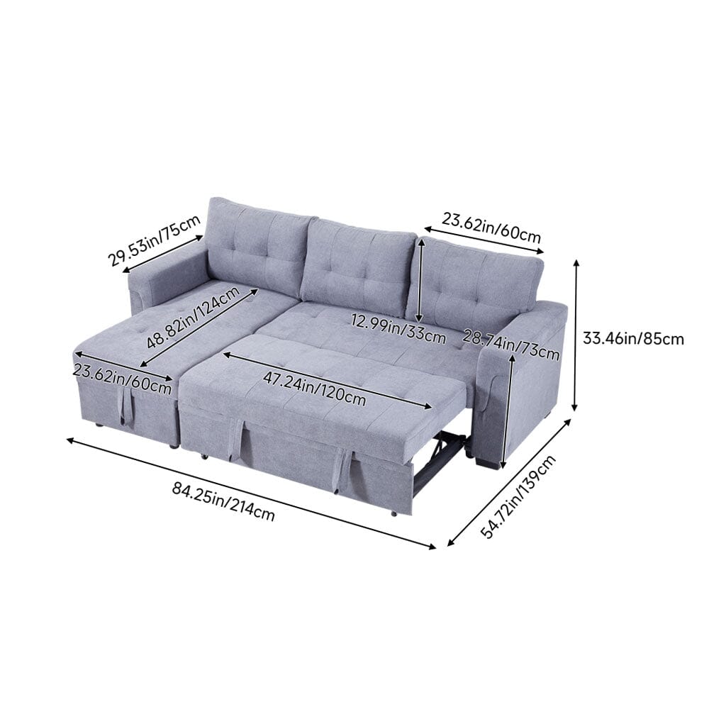 Corner Sofa with Polyester Upholstery and Premium Sponge Filling Living and Home 