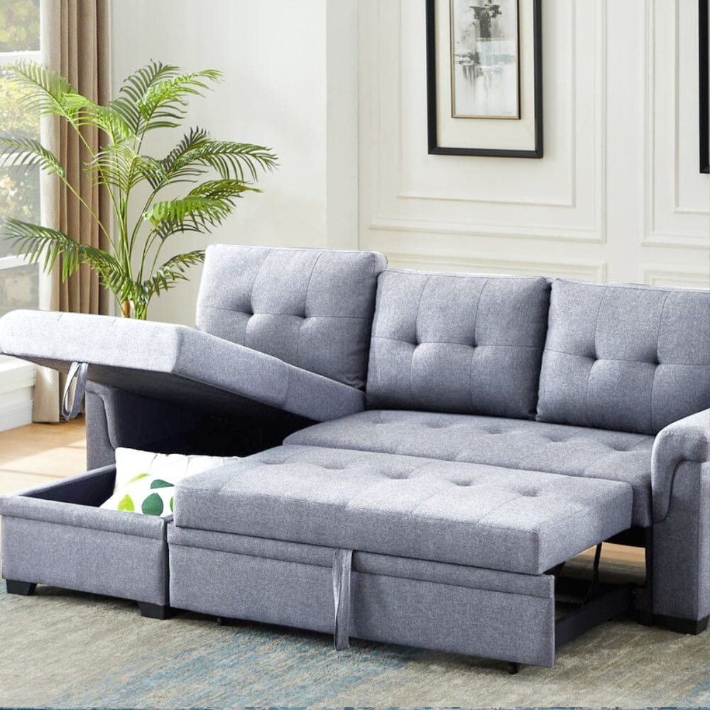 Corner Sofa with Polyester Upholstery and Premium Sponge Filling Living and Home 