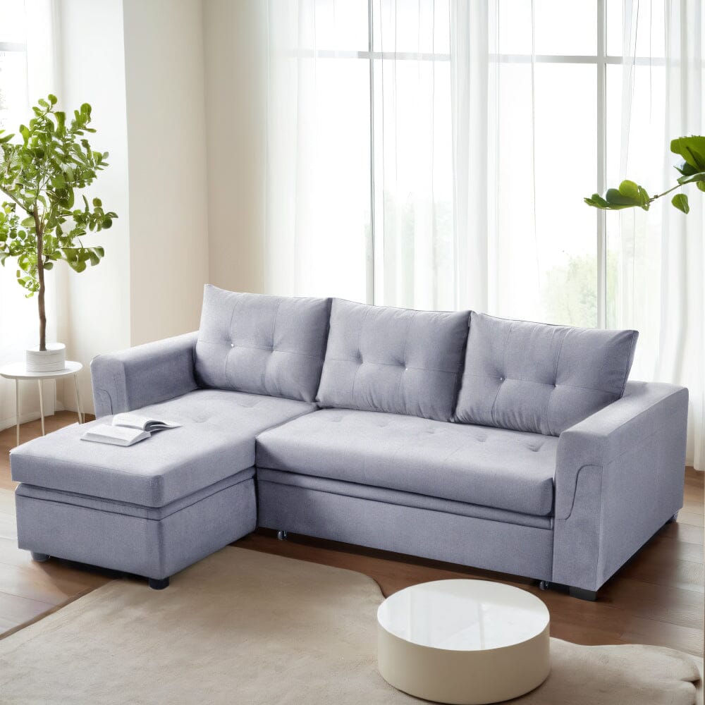 Corner Sofa with Polyester Upholstery and Premium Sponge Filling Living and Home 
