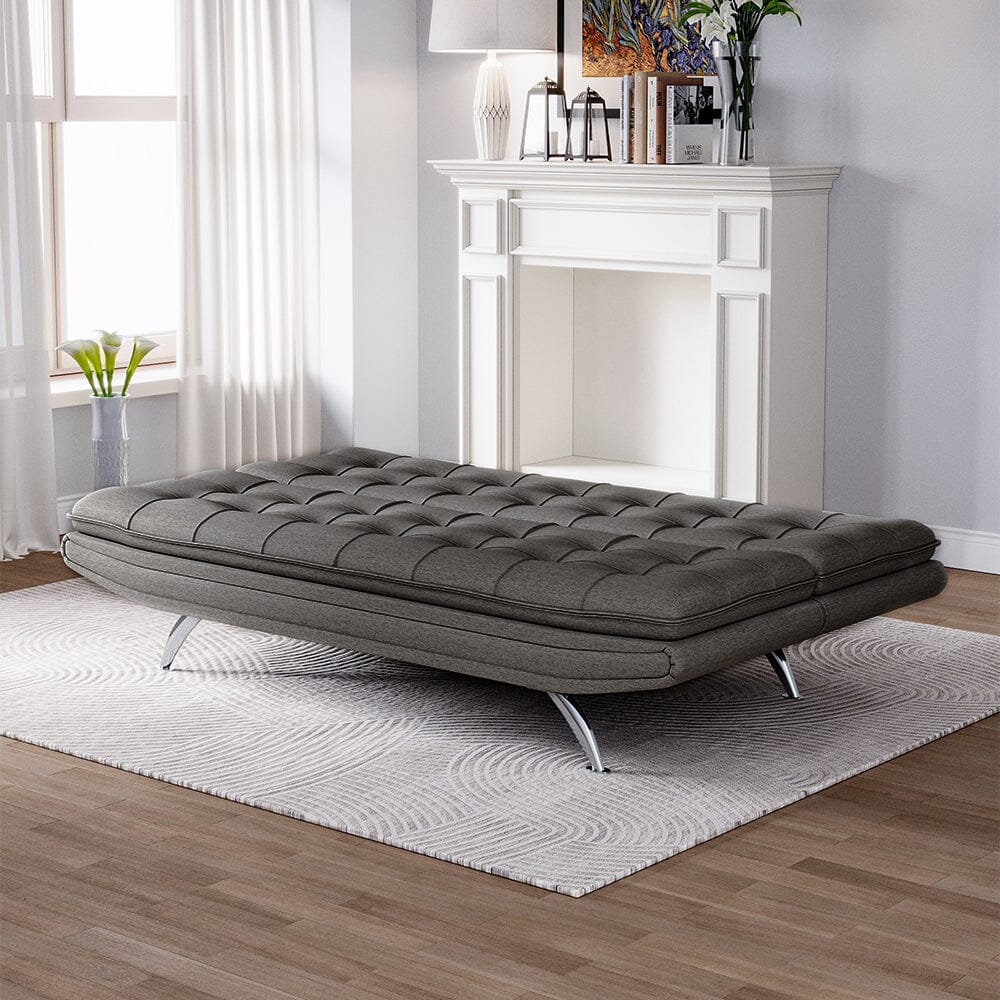 Adjustable Convertible Sofa Bed with Woven Fabric Upholstery Living and Home 