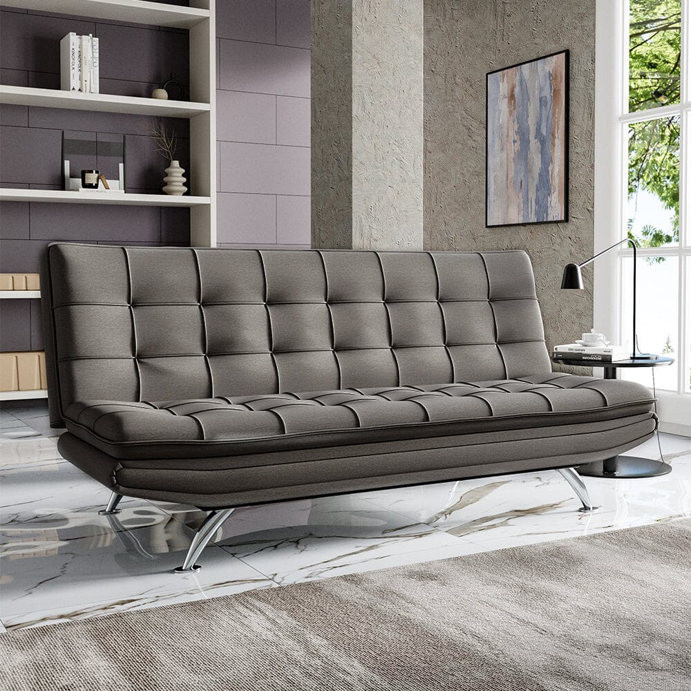 Adjustable Convertible Sofa Bed with Woven Fabric Upholstery Living and Home 