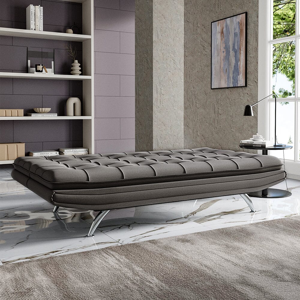 Adjustable Convertible Sofa Bed with Woven Fabric Upholstery Living and Home 