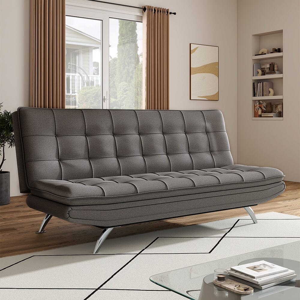 Adjustable Convertible Sofa Bed with Woven Fabric Upholstery Living and Home 