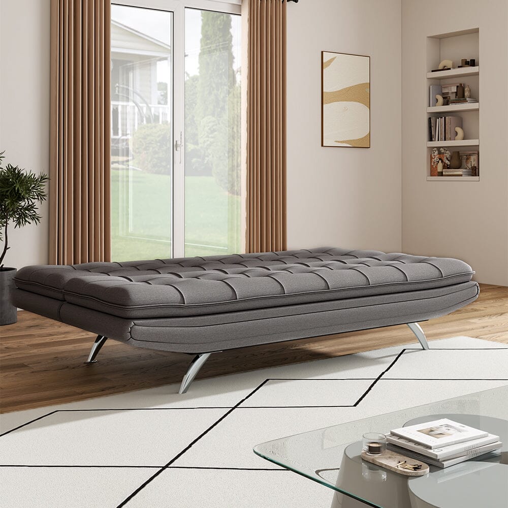 Adjustable Convertible Sofa Bed with Woven Fabric Upholstery Living and Home 