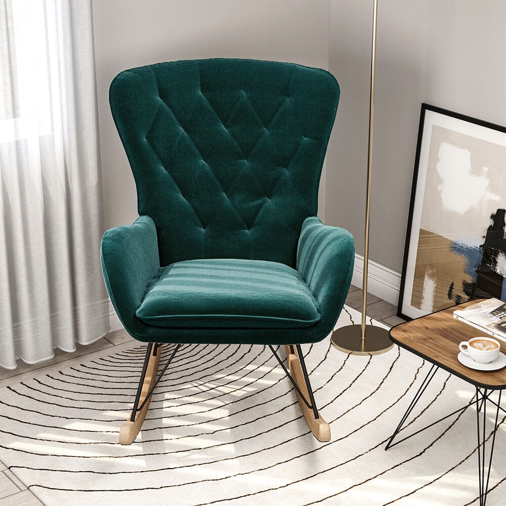 Modern Upholstered Rocking Chair for Living Room Bedroom Rocking Chairs Living and Home 