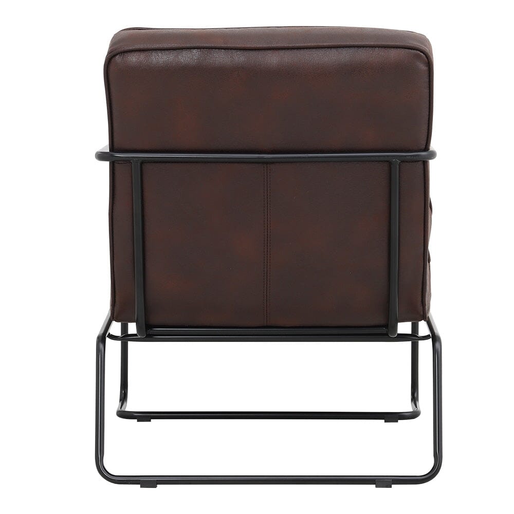 Contemporary Metal Legs Tufted Leisure Armchair Armchair Living and Home 