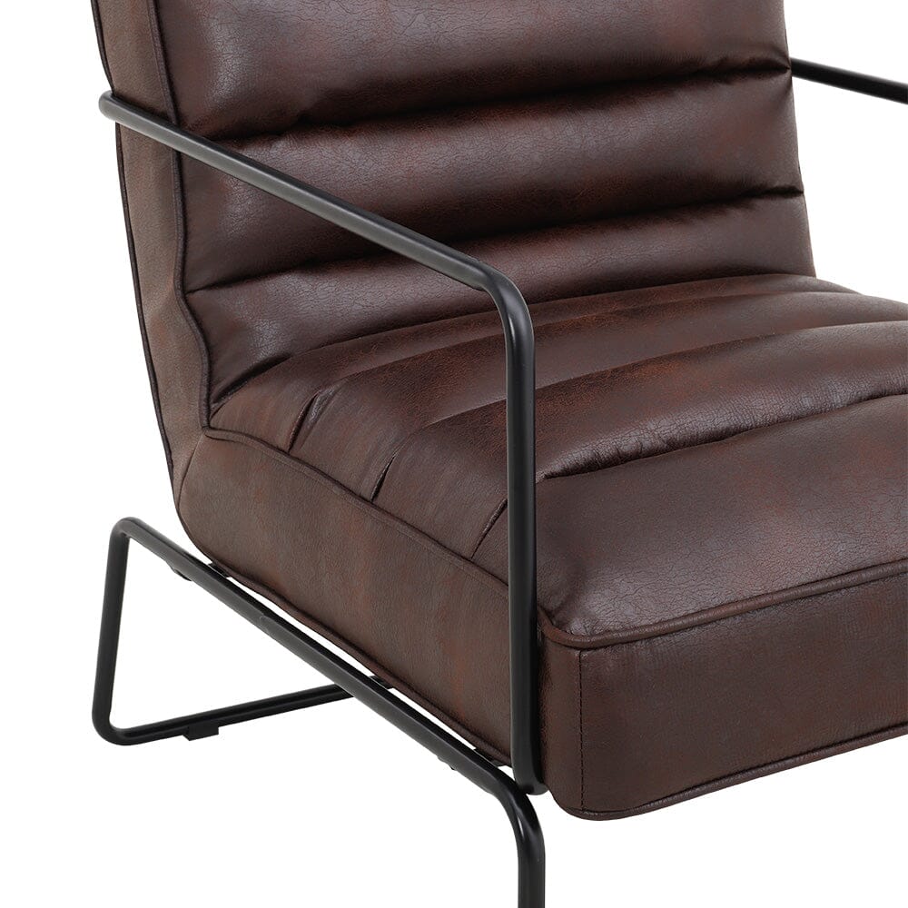 Contemporary Metal Legs Tufted Leisure Armchair Armchair Living and Home 