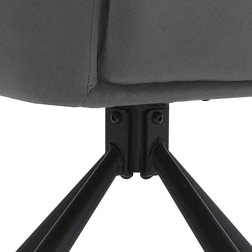 Modern Upholstered Swivel Armchair with Black Legs Armchair Living and Home 