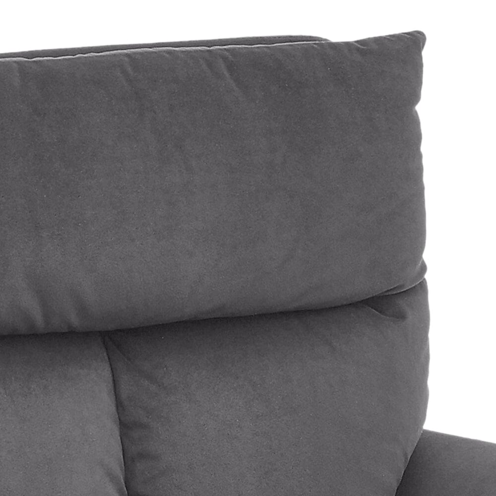 Modern Upholstered Swivel Armchair with Black Legs Armchair Living and Home 