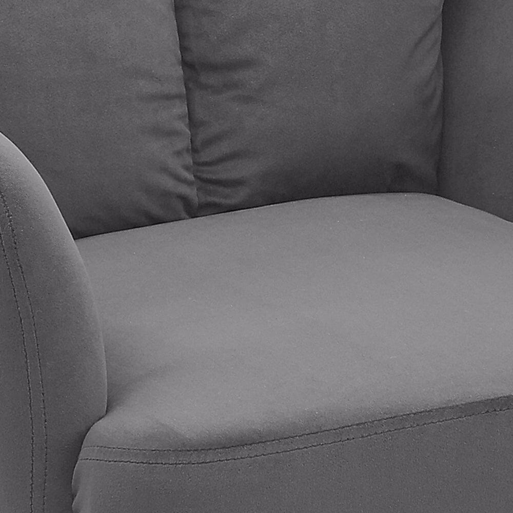 Modern Upholstered Swivel Armchair with Black Legs Armchair Living and Home 