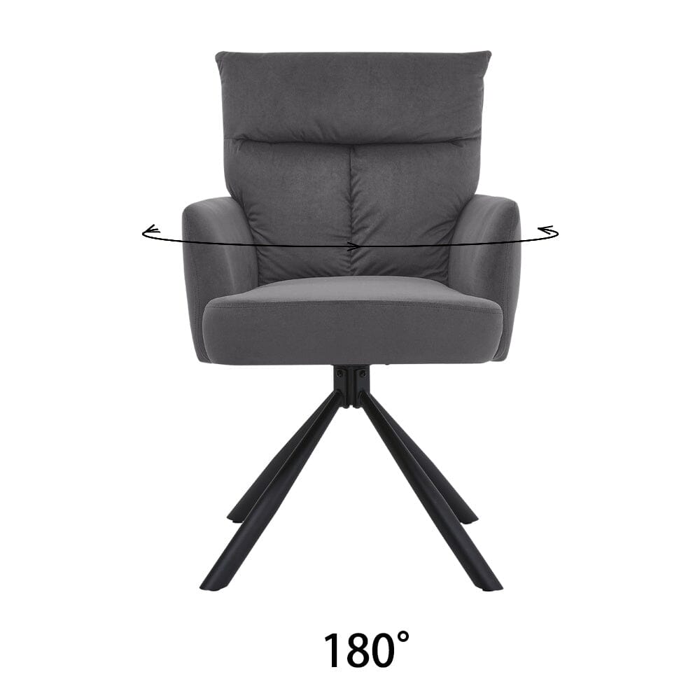 Modern Upholstered Swivel Armchair with Black Legs Armchair Living and Home 