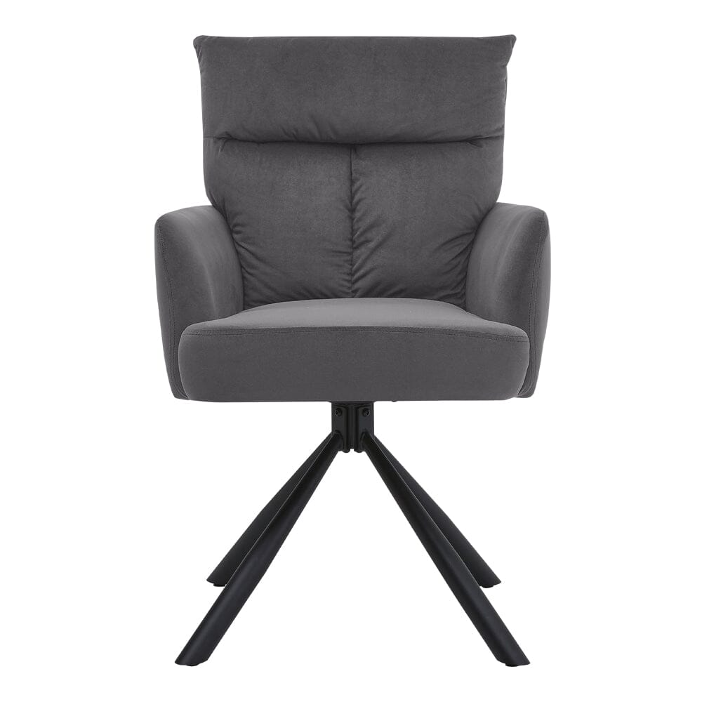 Modern Upholstered Swivel Armchair with Black Legs Armchair Living and Home 