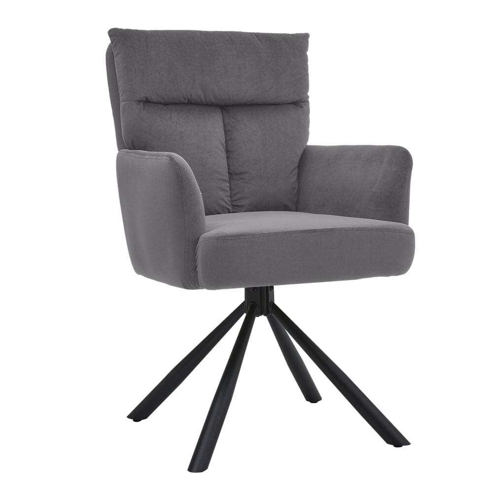Modern Upholstered Swivel Armchair with Black Legs Armchair Living and Home 