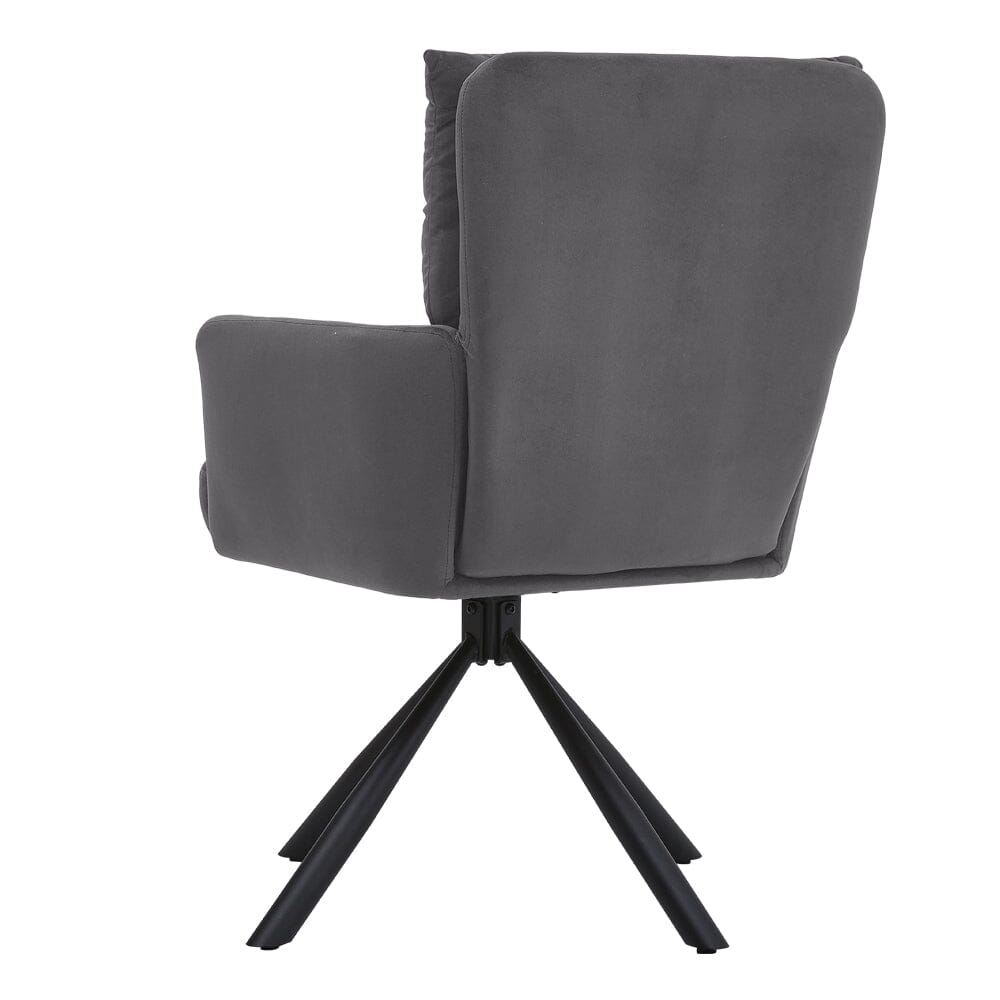Modern Upholstered Swivel Armchair with Black Legs Armchair Living and Home 