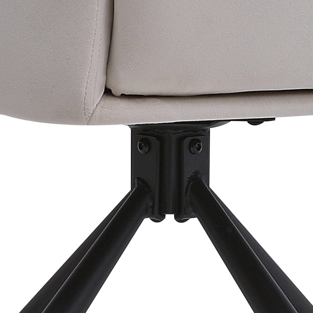 Modern Upholstered Swivel Armchair with Black Legs Armchair Living and Home 